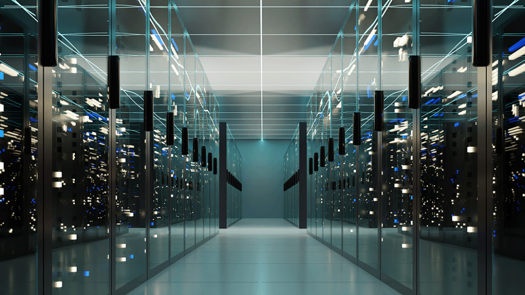 Impressive room full of servers.