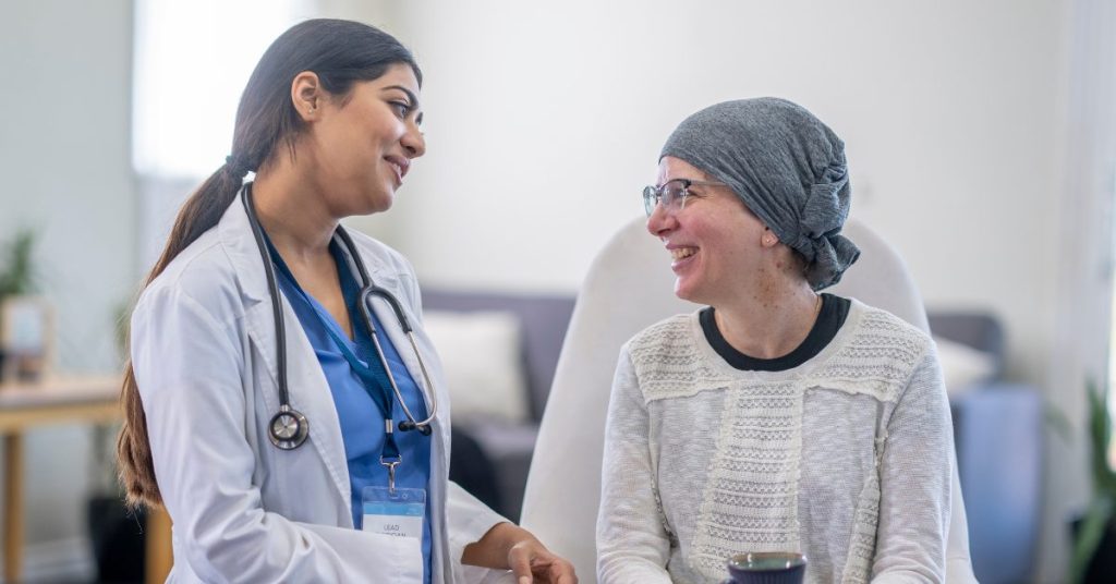 Doctor offering advice to patient